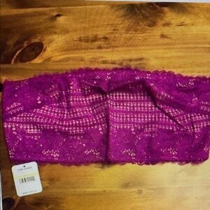 Pink Lace Bandeau Top